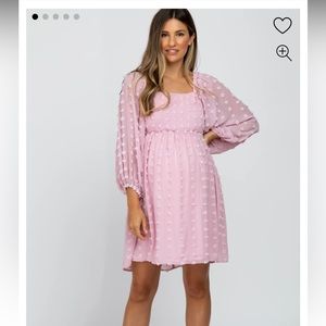 Pink blush maternity dress